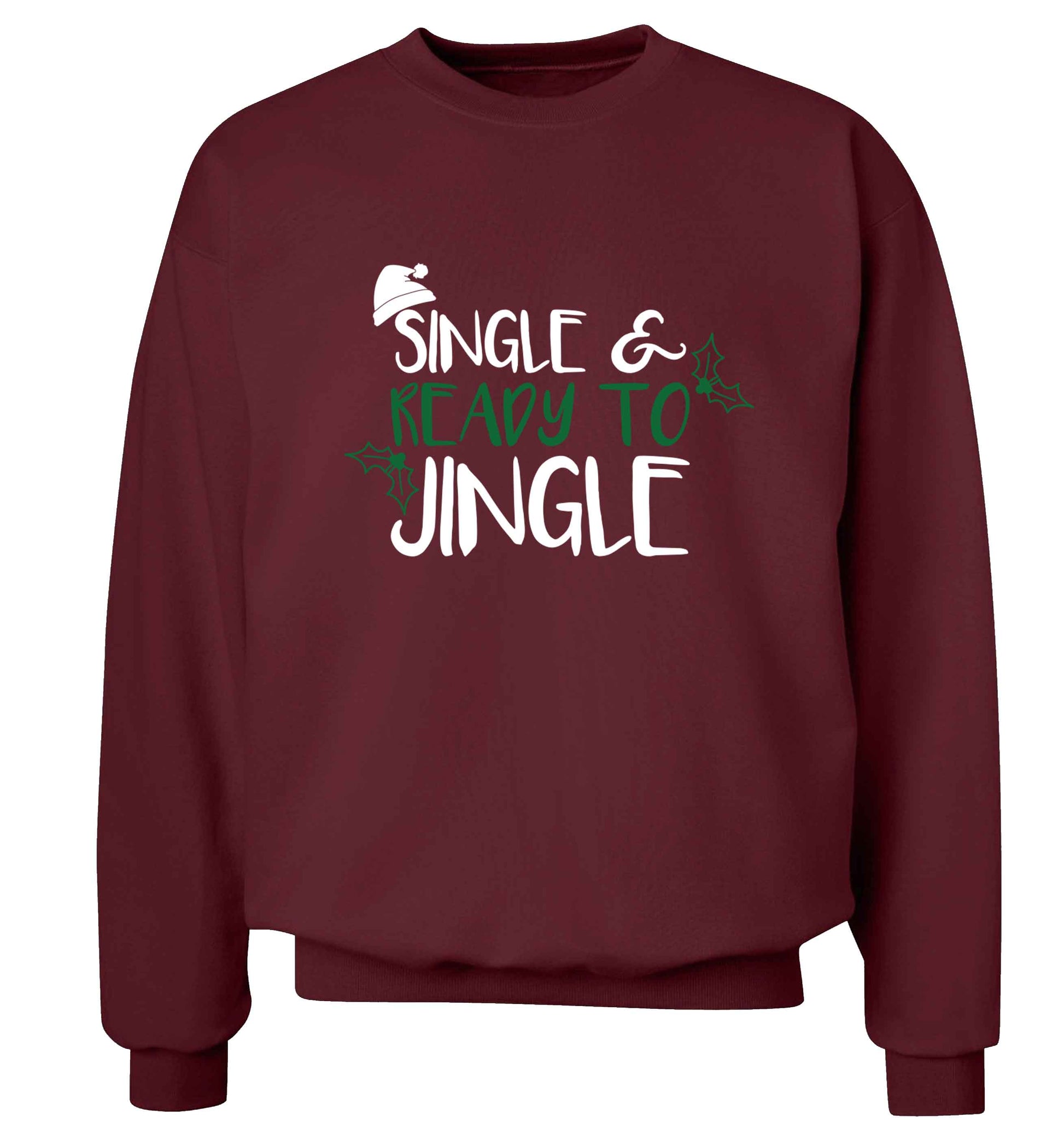 Single and ready to jingle Adult's unisex maroon Sweater 2XL