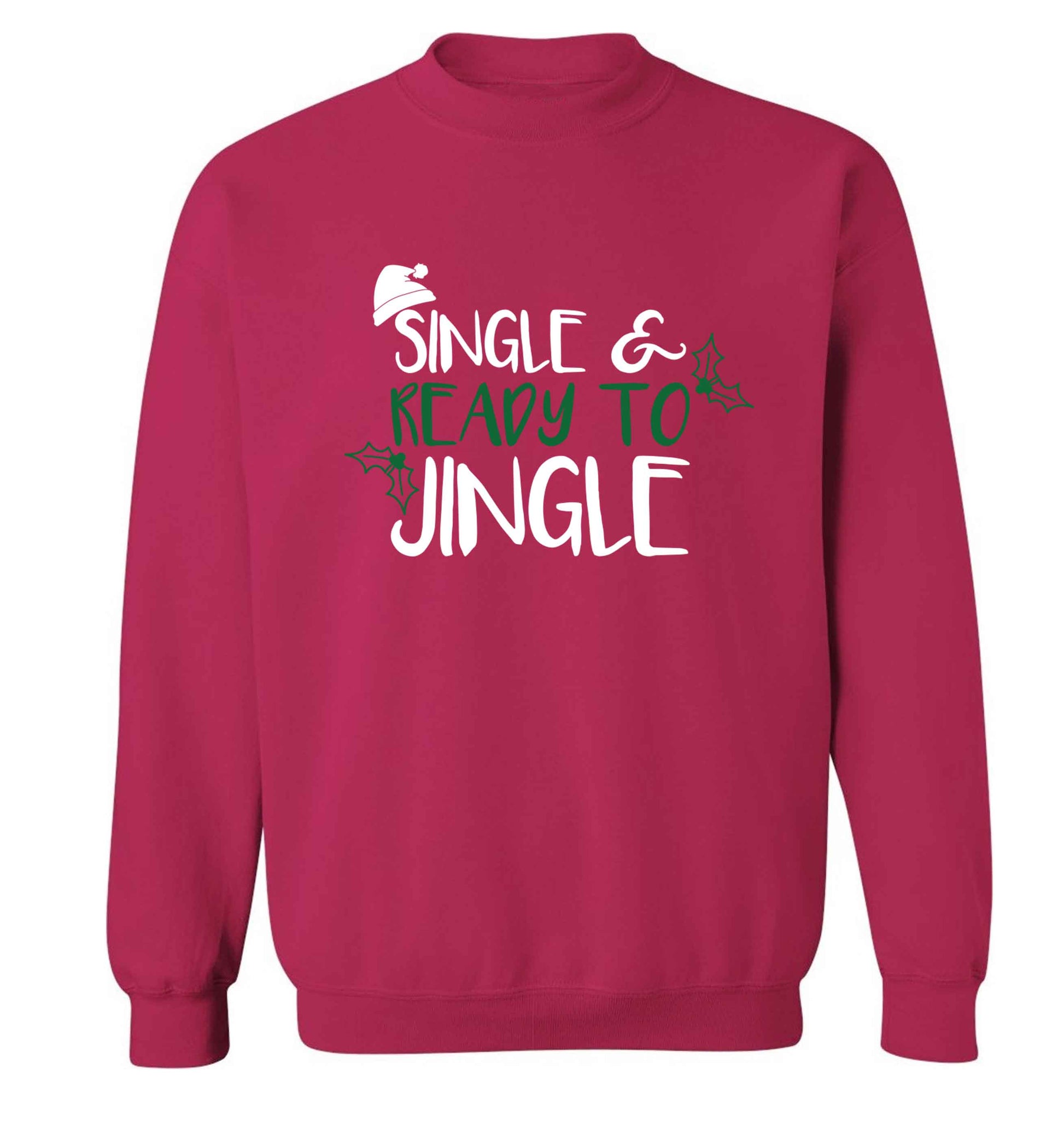 Single and ready to jingle Adult's unisex pink Sweater 2XL
