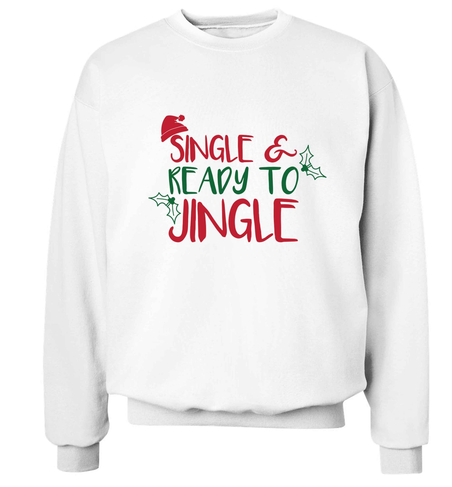 Single and ready to jingle Adult's unisex white Sweater 2XL