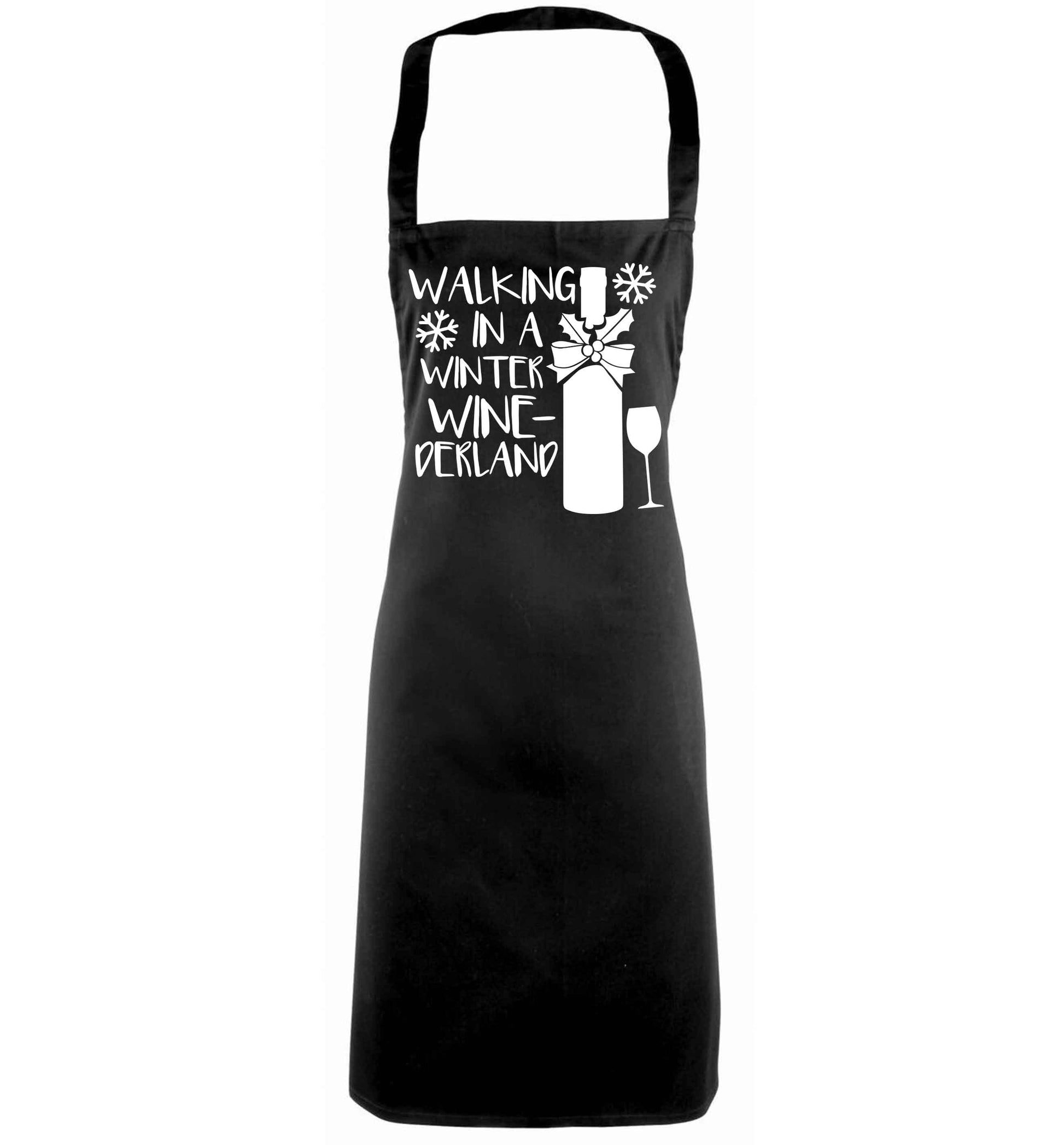Walking in a wine-derwonderland black apron
