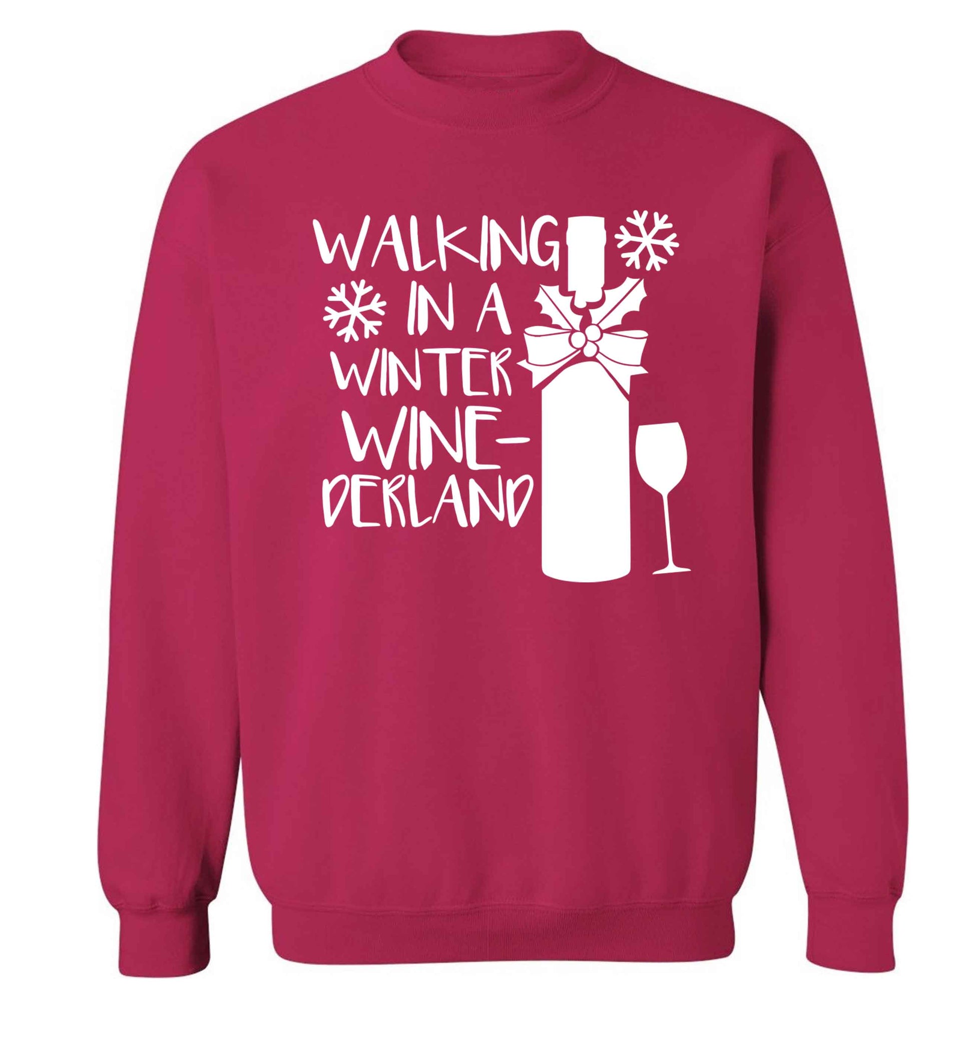 Walking in a wine-derwonderland Adult's unisex pink Sweater 2XL