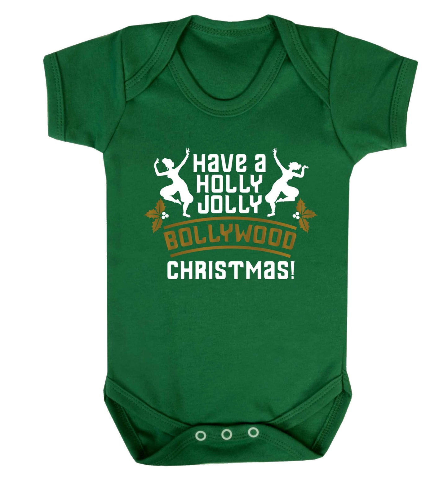 Have a holly, jolly, bollywood Christmas Baby Vest green 18-24 months