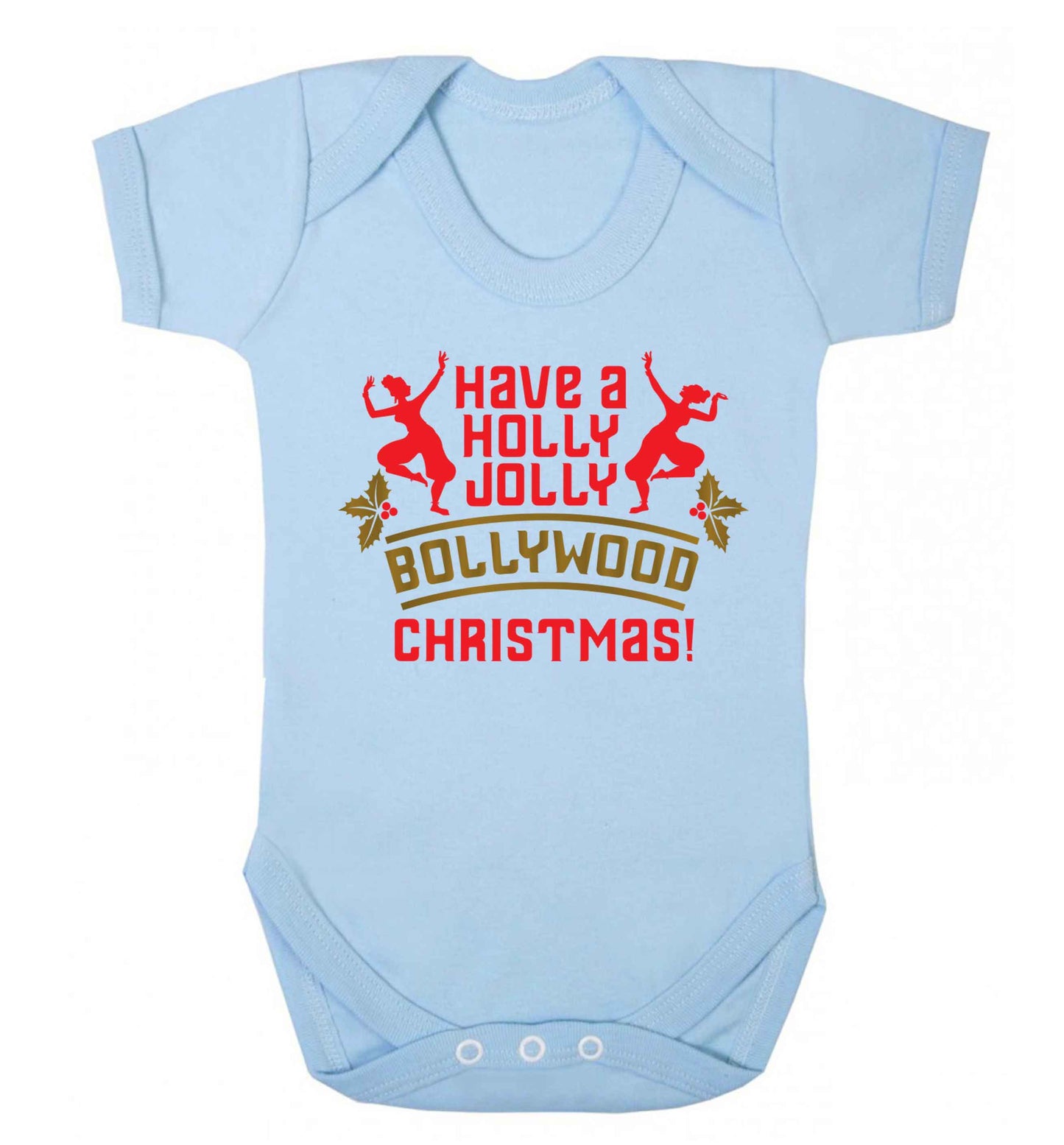 Have a holly, jolly, bollywood Christmas Baby Vest pale blue 18-24 months