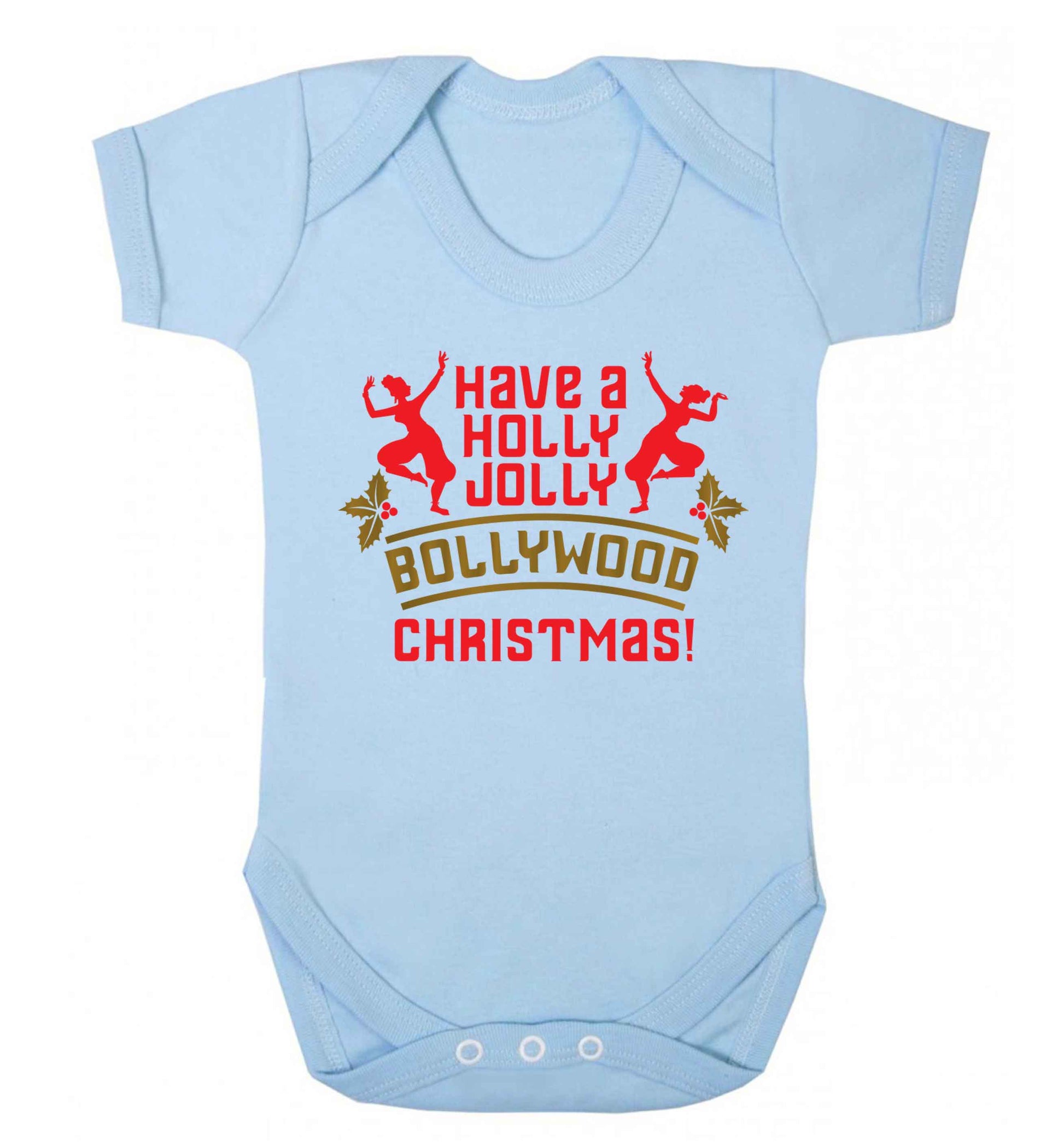 Have a holly, jolly, bollywood Christmas Baby Vest pale blue 18-24 months