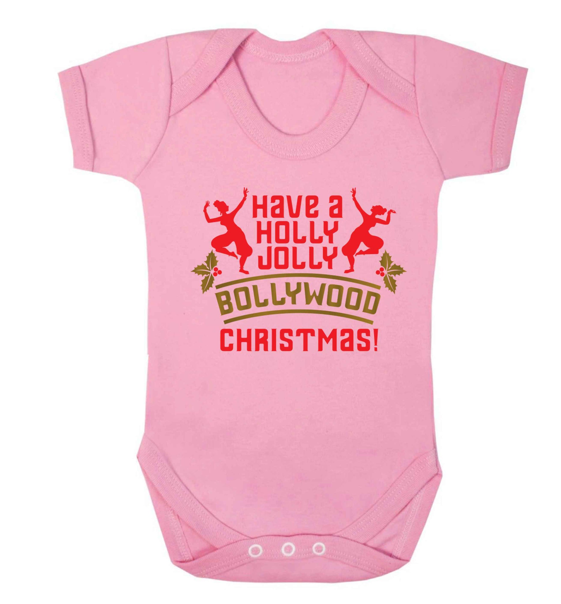 Have a holly, jolly, bollywood Christmas Baby Vest pale pink 18-24 months