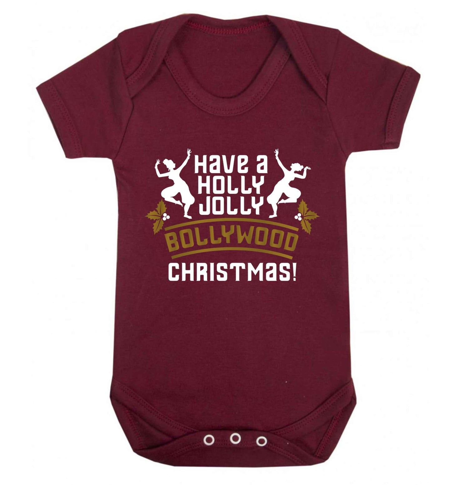 Have a holly, jolly, bollywood Christmas Baby Vest maroon 18-24 months