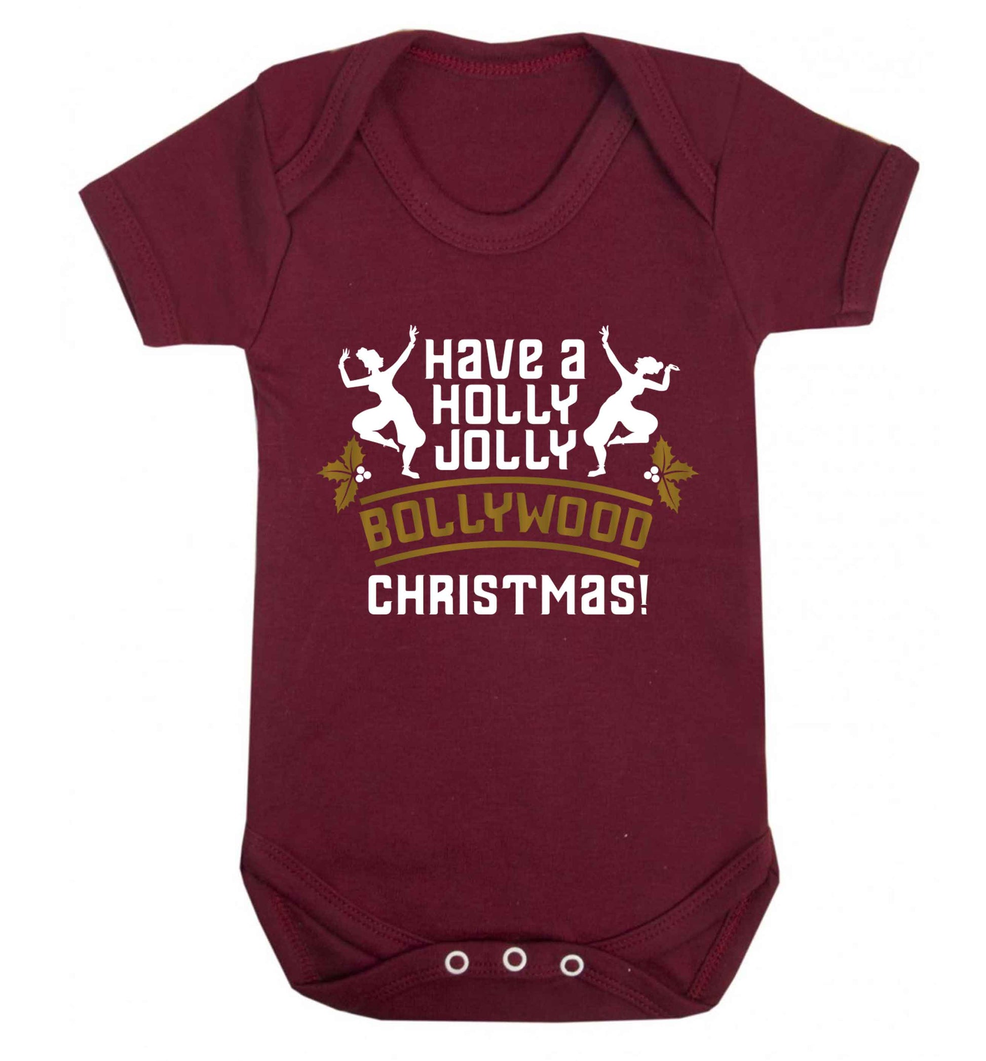 Have a holly, jolly, bollywood Christmas Baby Vest maroon 18-24 months