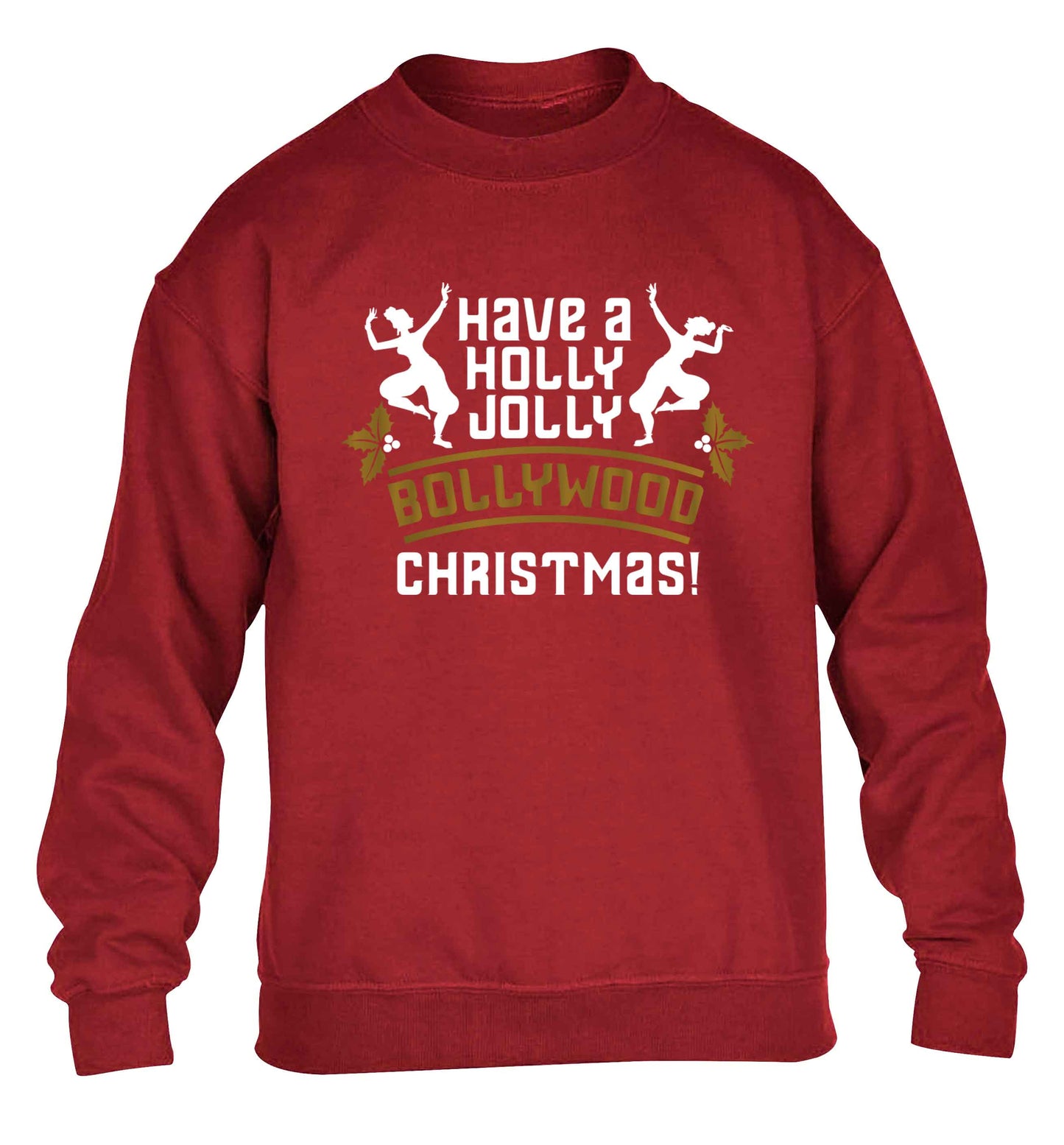 Have a holly, jolly, bollywood Christmas children's grey sweater 12-13 Years