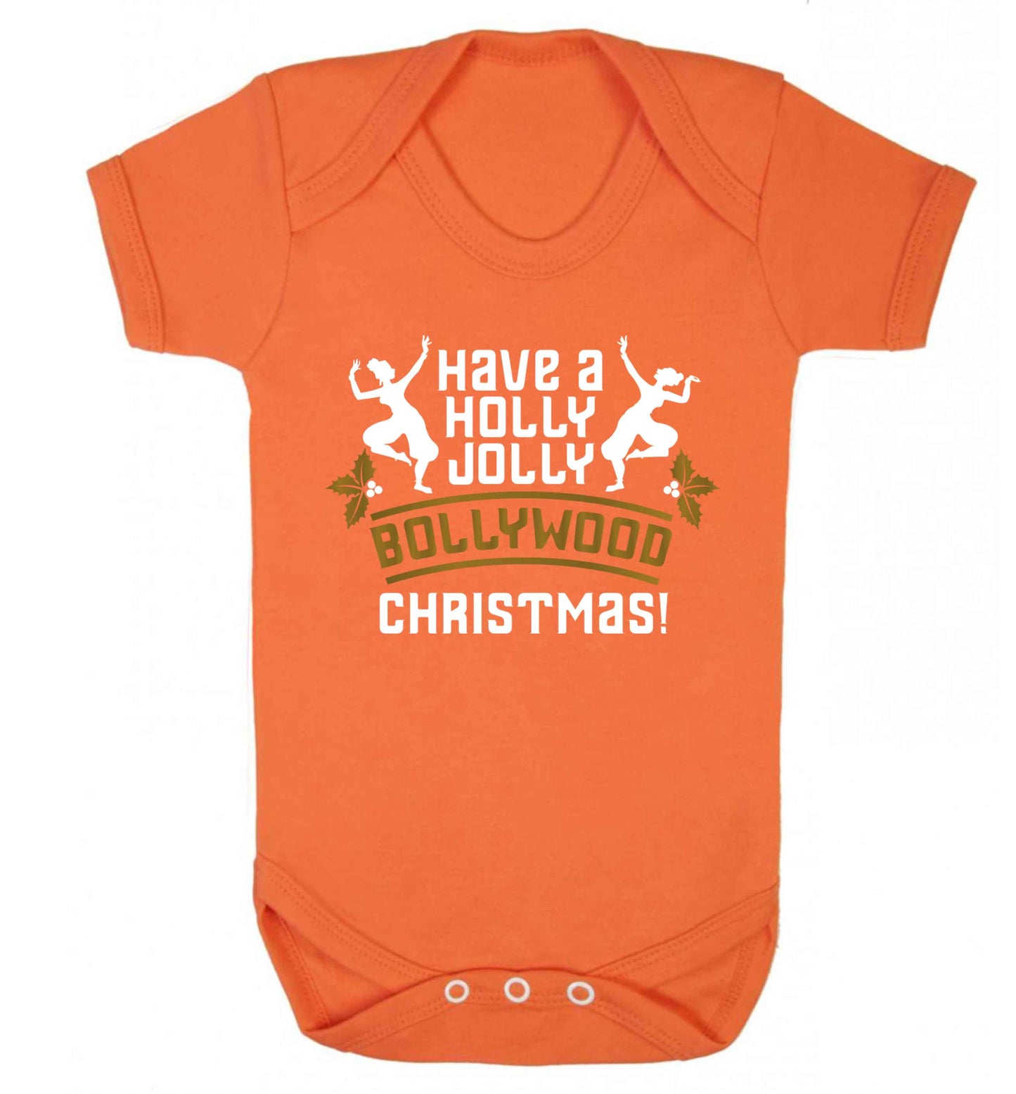 Have a holly, jolly, bollywood Christmas Baby Vest orange 18-24 months