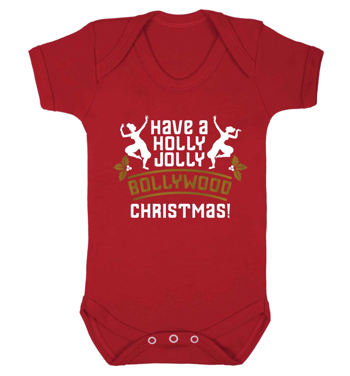 Have a holly, jolly, bollywood Christmas Baby Vest red 18-24 months