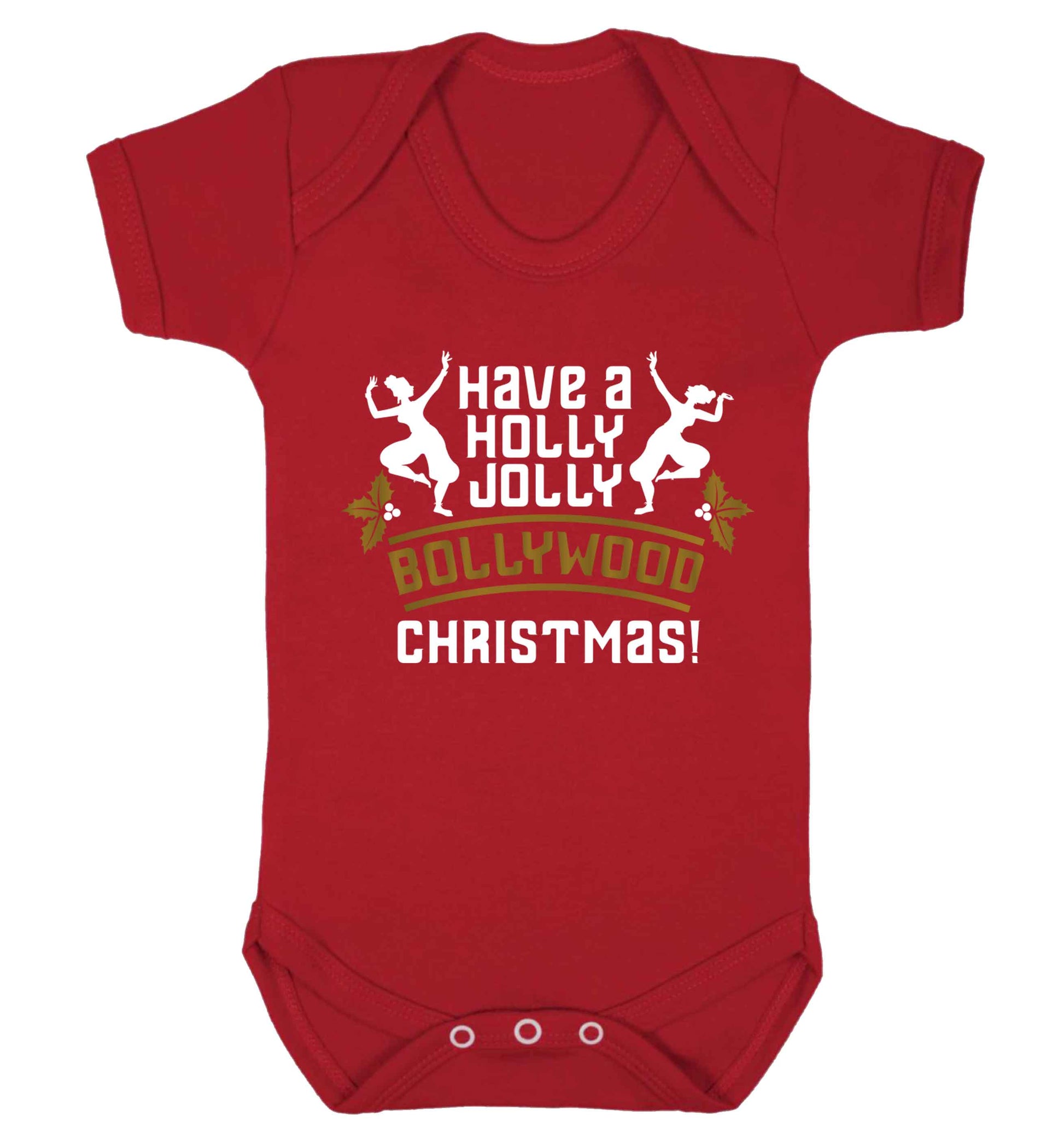 Have a holly, jolly, bollywood Christmas Baby Vest red 18-24 months