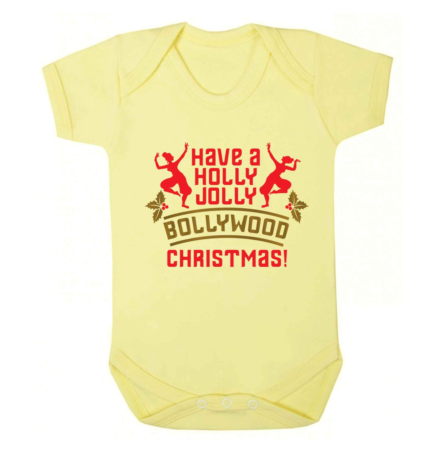 Have a holly, jolly, bollywood Christmas Baby Vest pale yellow 18-24 months