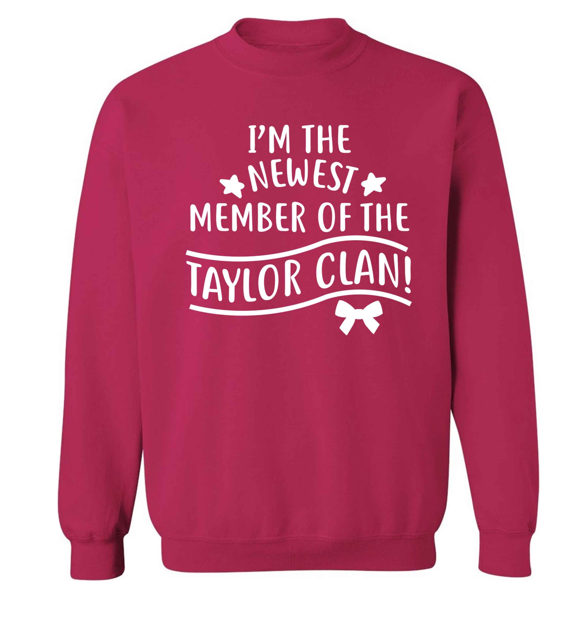 Personalised, newest member of the Taylor clan Adult's unisex pink Sweater 2XL