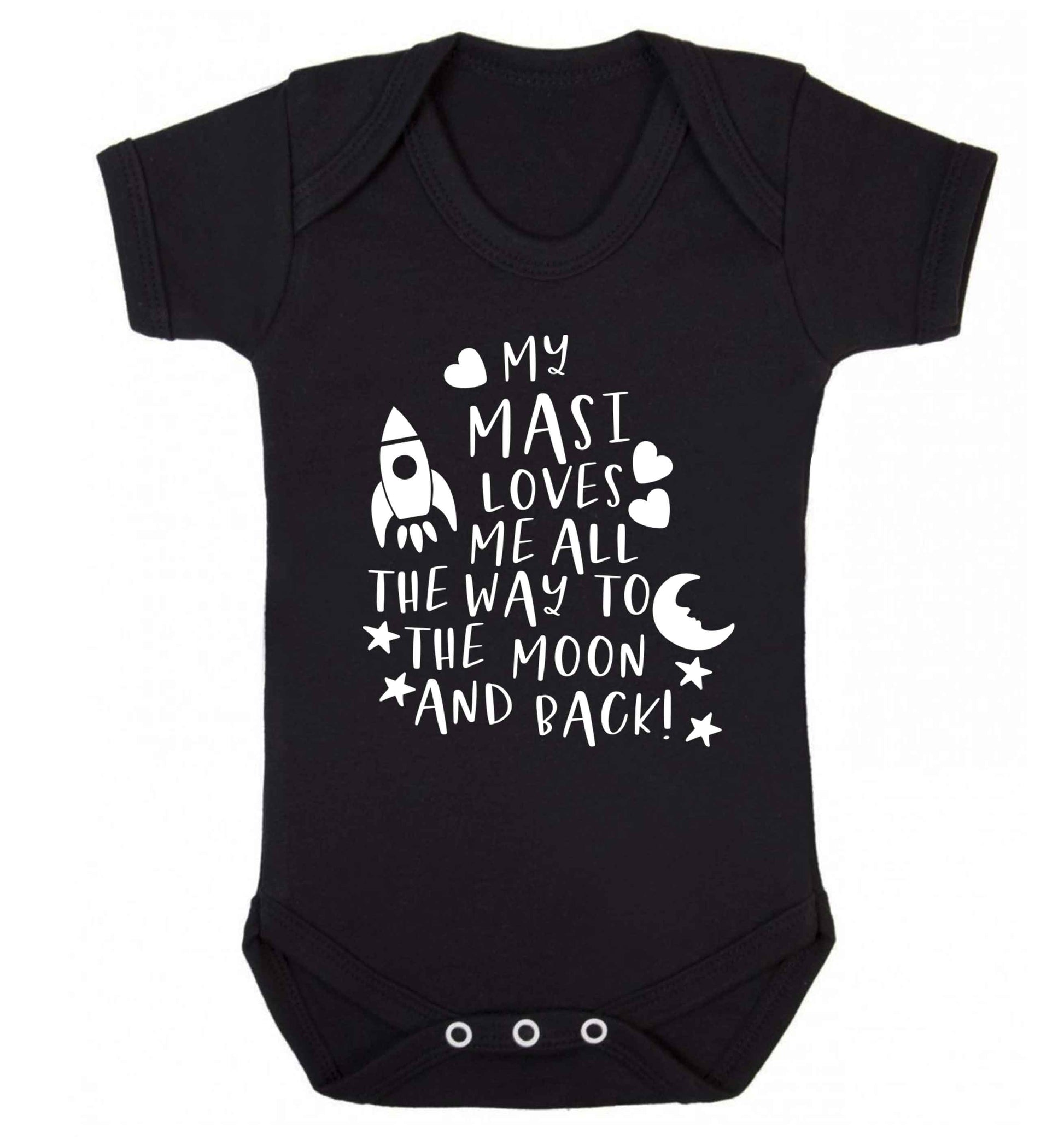 My masi loves me all the way to the moon and back Baby Vest black 18-24 months