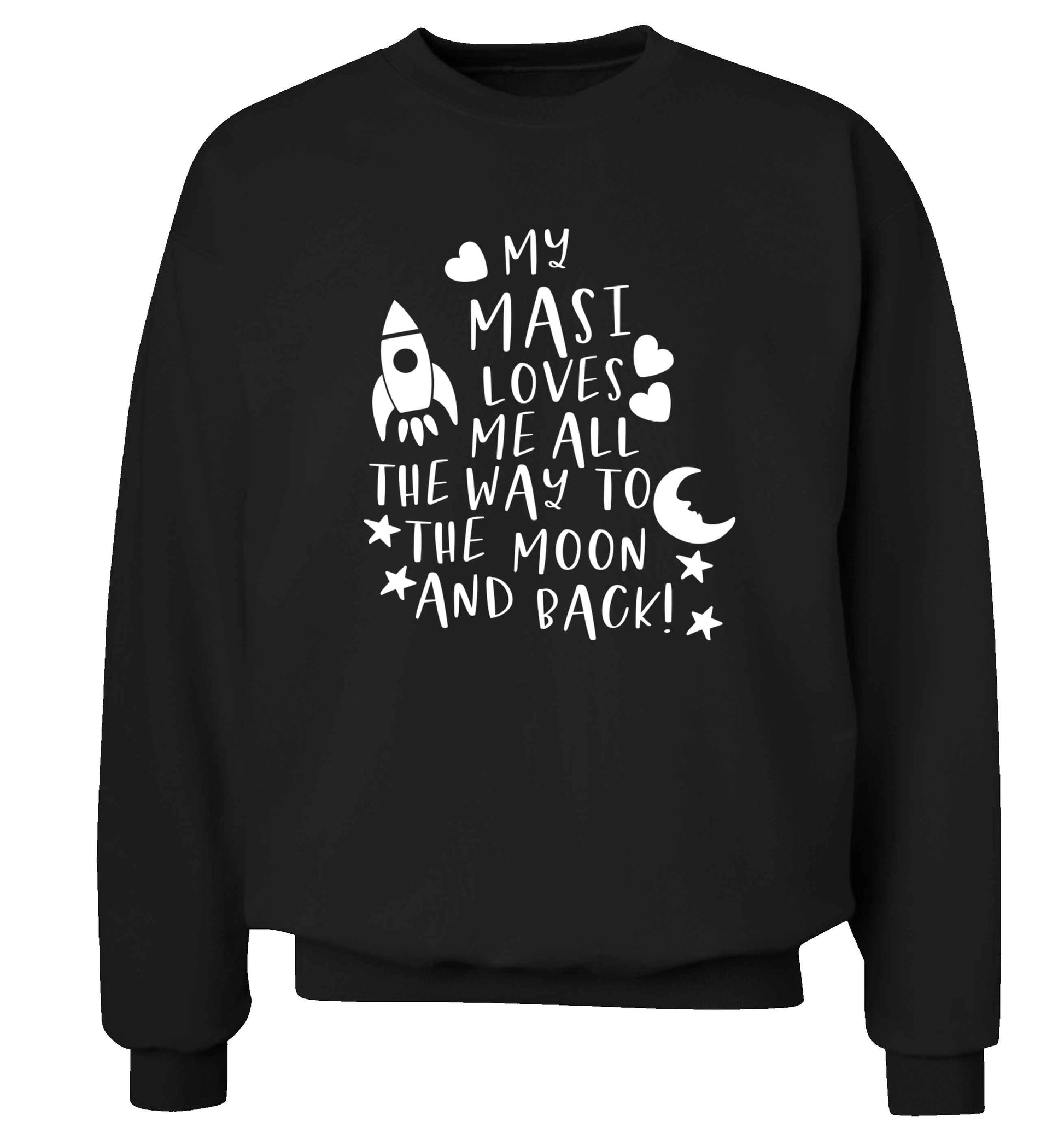 My masi loves me all the way to the moon and back Adult's unisex black Sweater 2XL