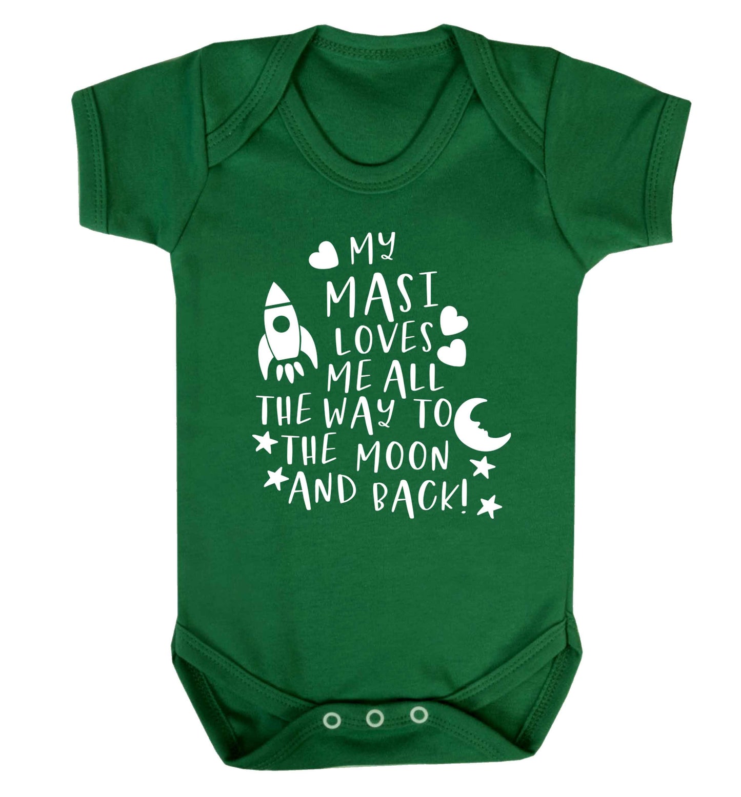 My masi loves me all the way to the moon and back Baby Vest green 18-24 months