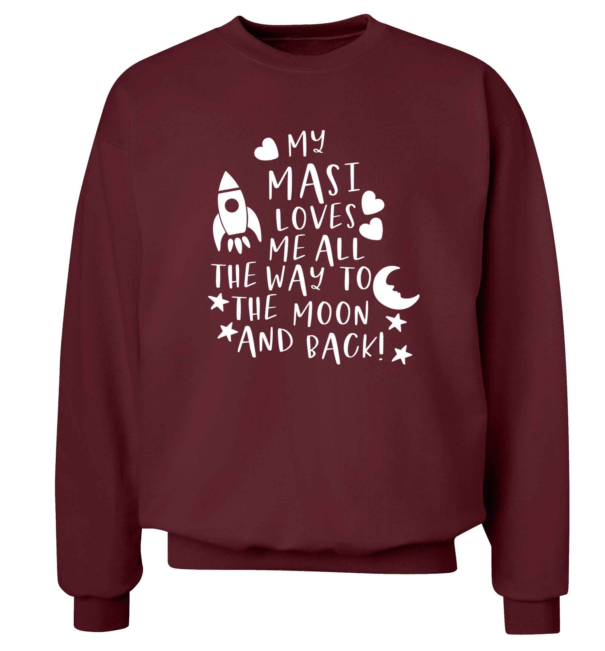 My masi loves me all the way to the moon and back Adult's unisex maroon Sweater 2XL