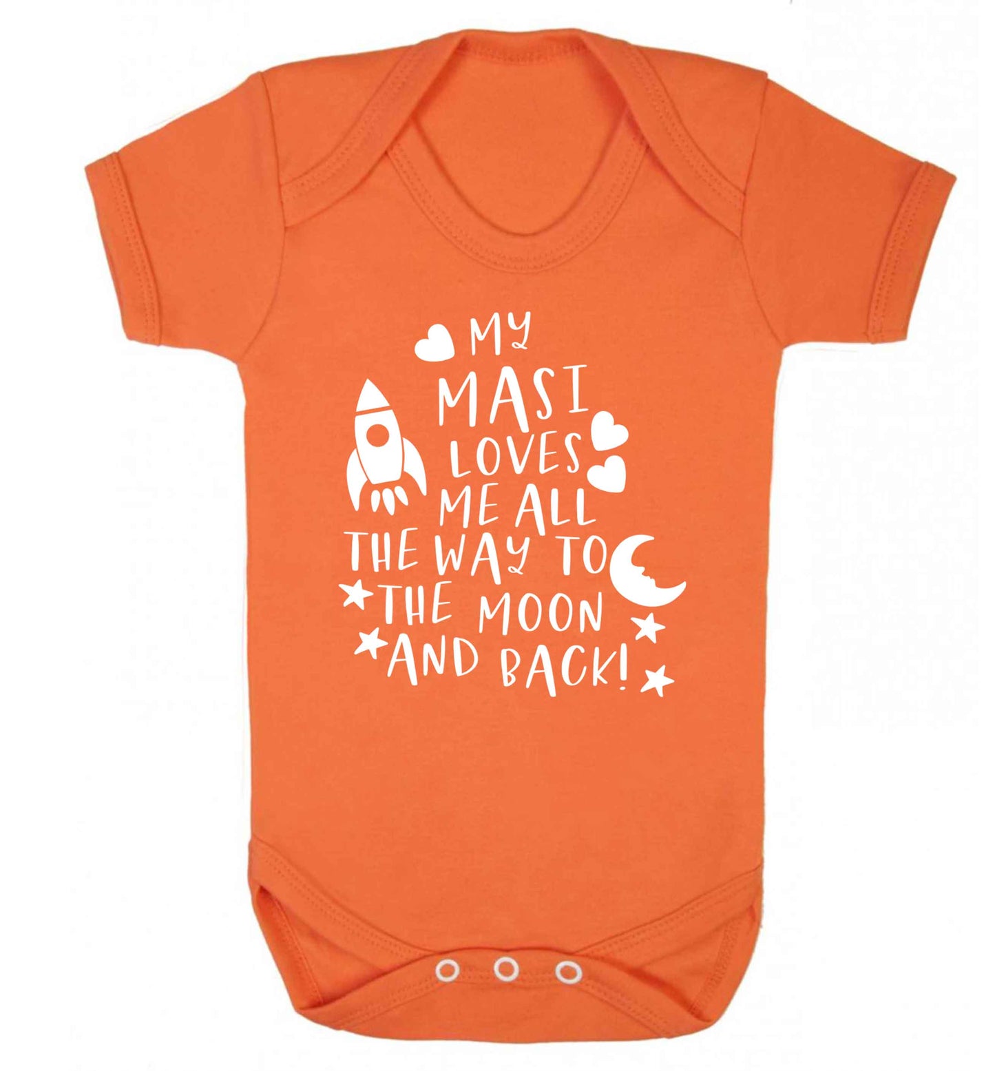 My masi loves me all the way to the moon and back Baby Vest orange 18-24 months
