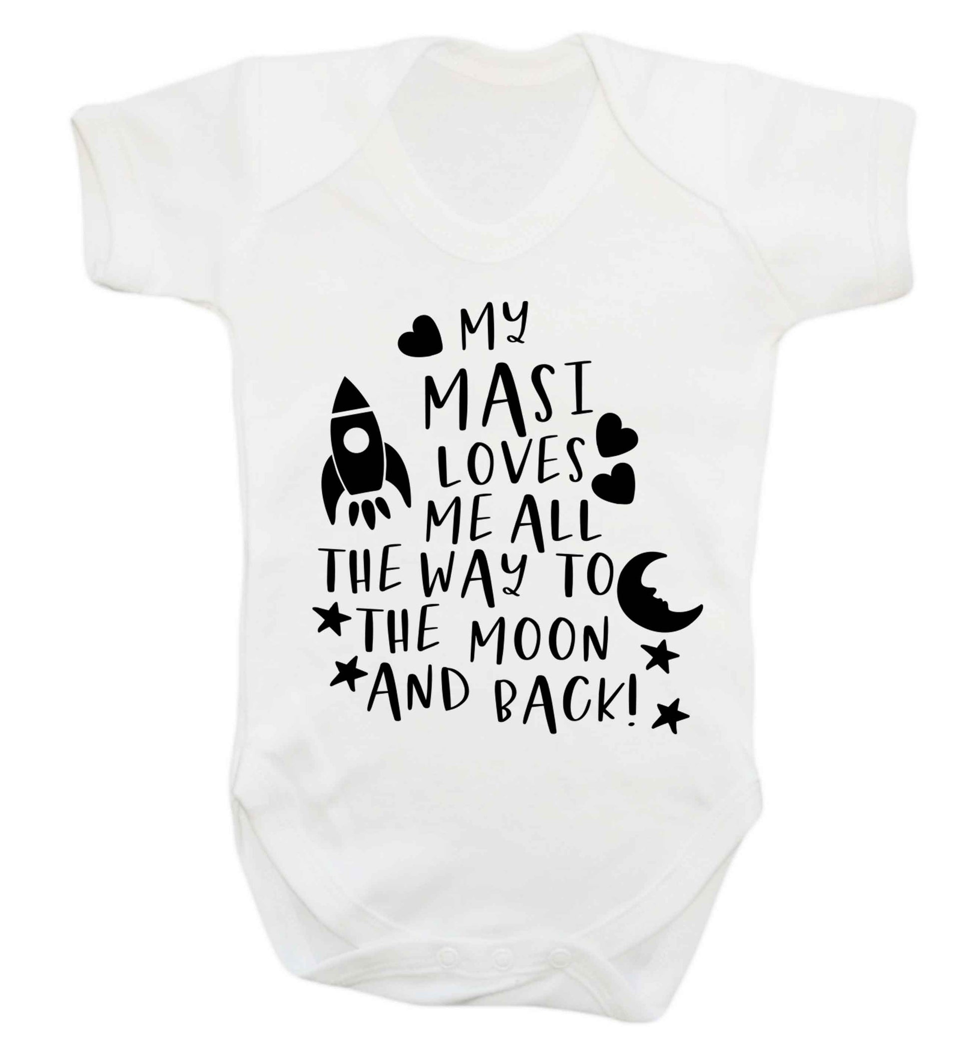 My masi loves me all the way to the moon and back Baby Vest white 18-24 months