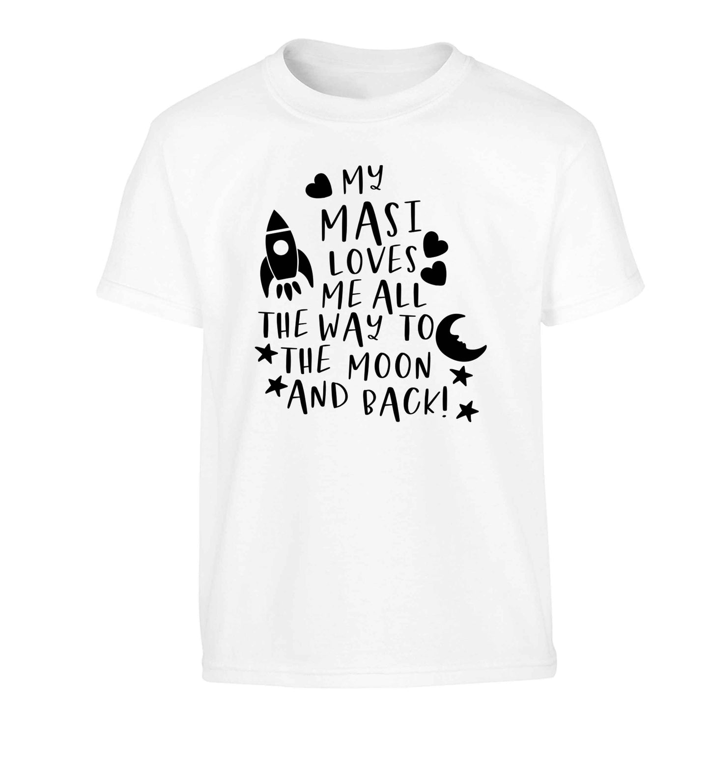My masi loves me all the way to the moon and back Children's white Tshirt 12-13 Years