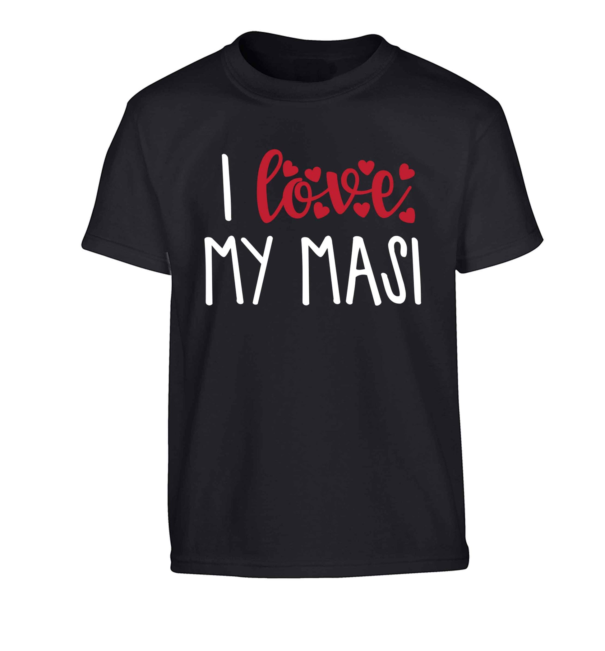 I love my masi Children's black Tshirt 12-13 Years