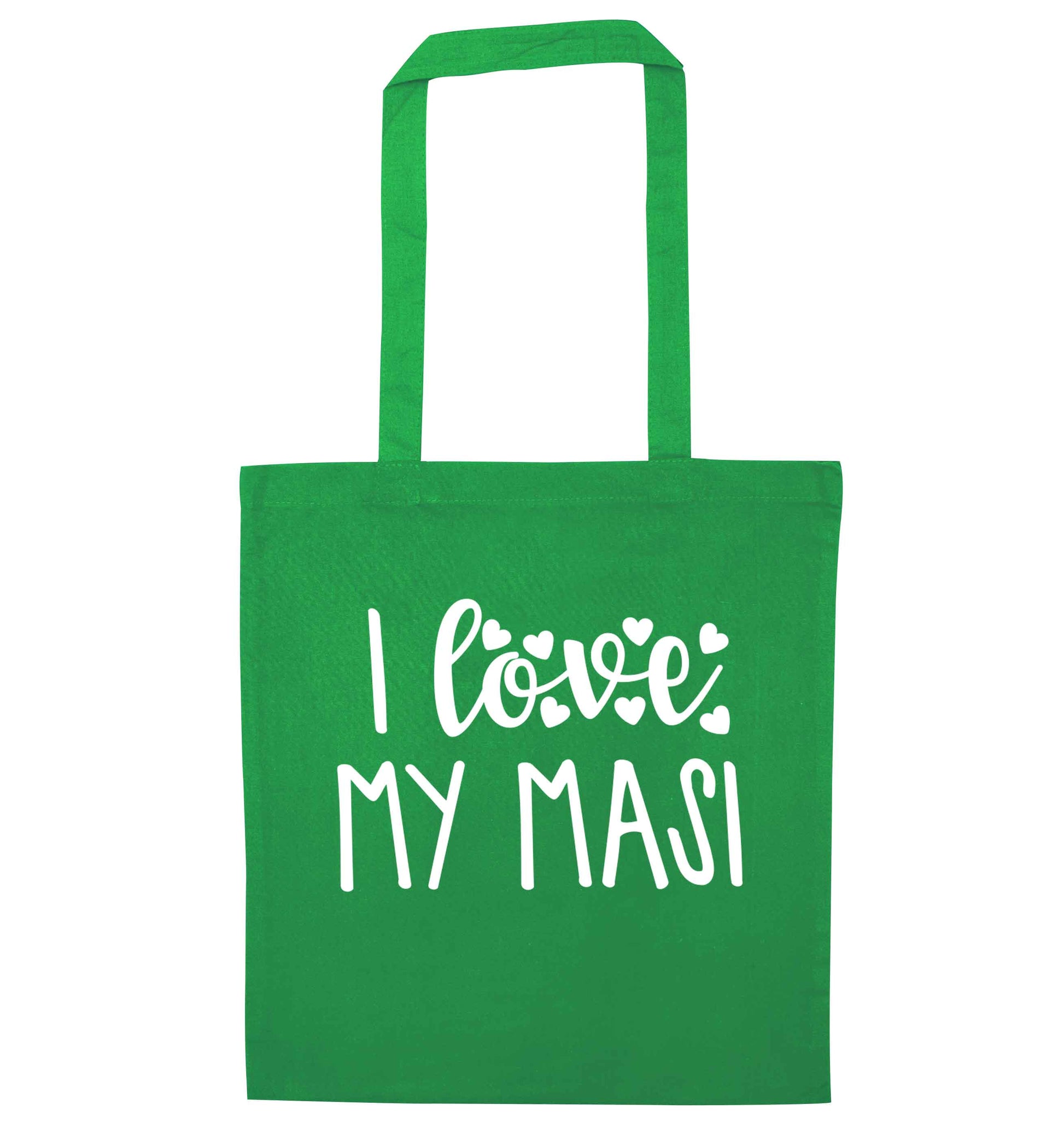 I love my masi green tote bag
