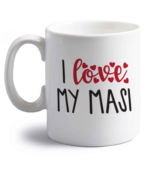 I love my masi right handed white ceramic mug 