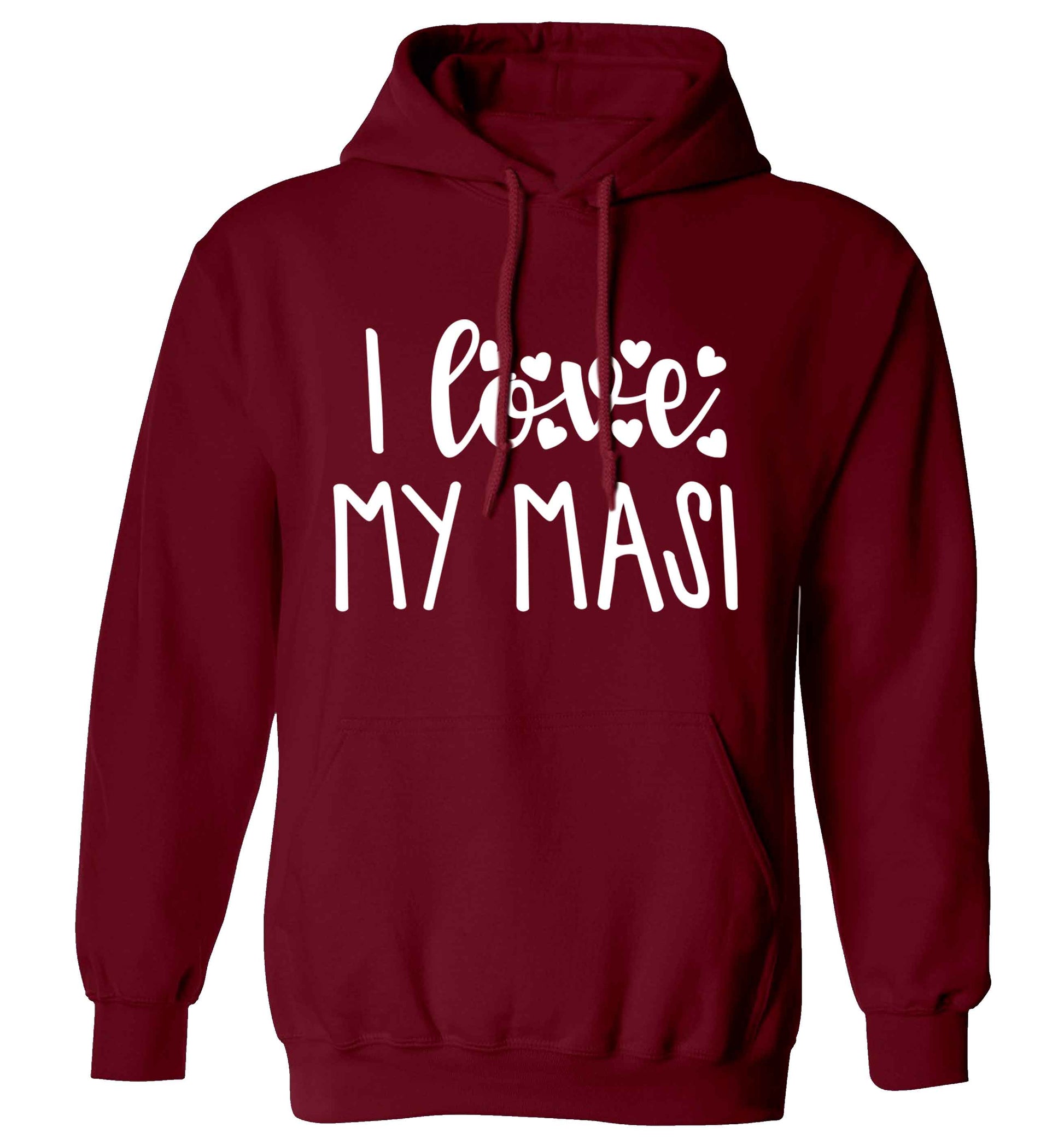 I love my masi adults unisex maroon hoodie 2XL