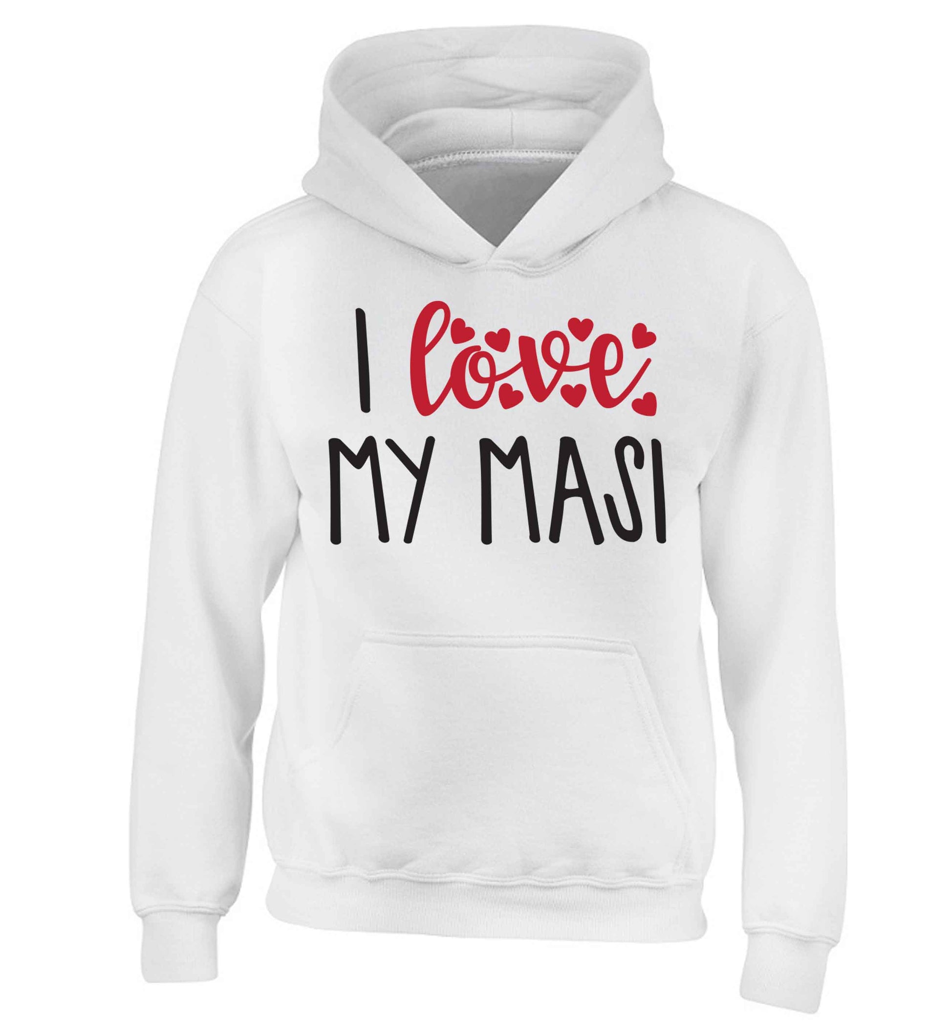 I love my masi children's white hoodie 12-13 Years