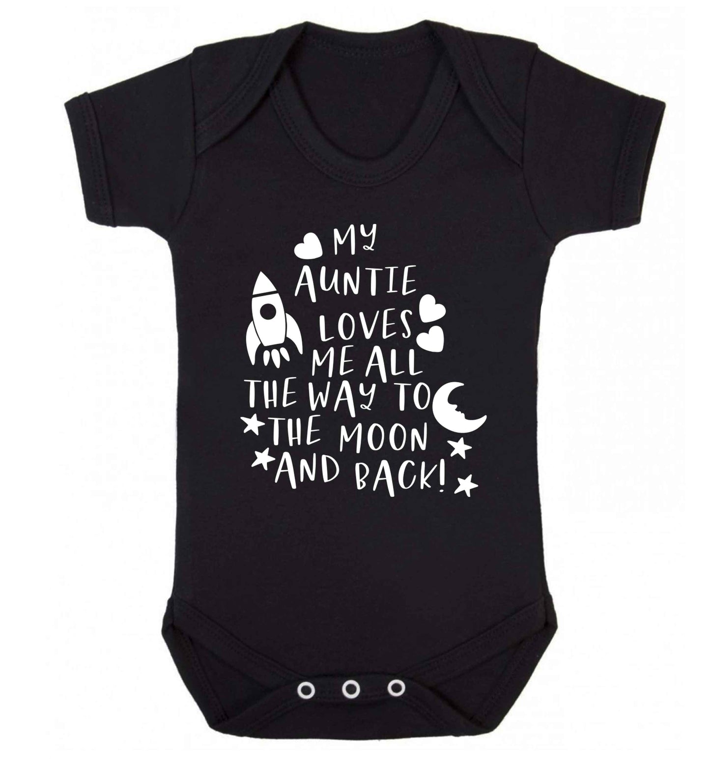 My auntie loves me all the way to the moon and back Baby Vest black 18-24 months