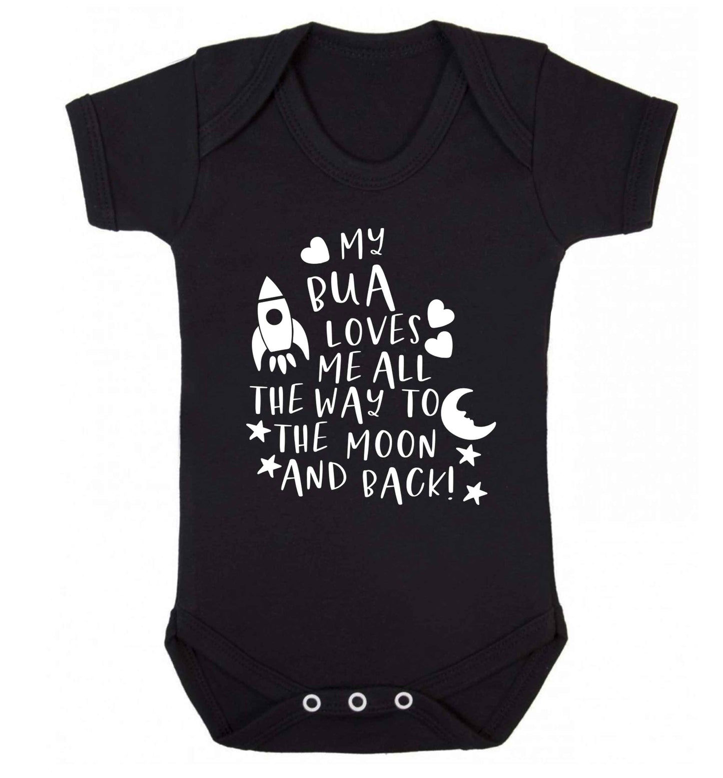 My bua loves me all they way to the moon and back Baby Vest black 18-24 months
