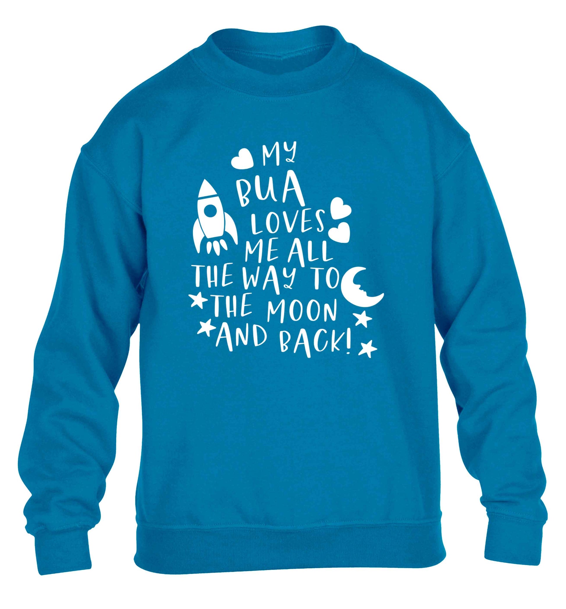 My bua loves me all they way to the moon and back children's blue sweater 12-13 Years