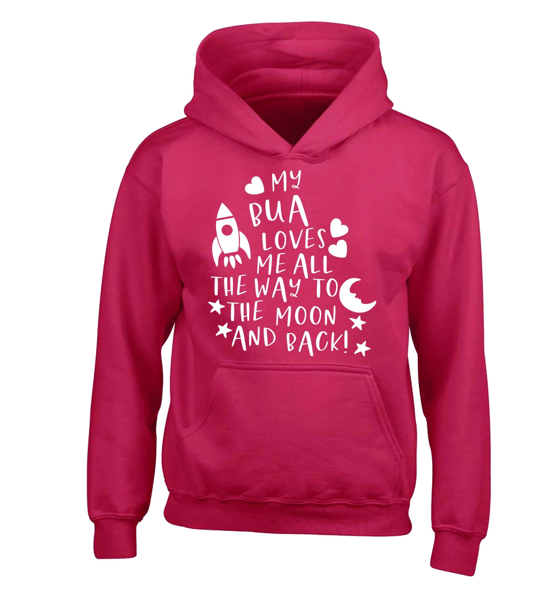 My bua loves me all they way to the moon and back children's pink hoodie 12-13 Years