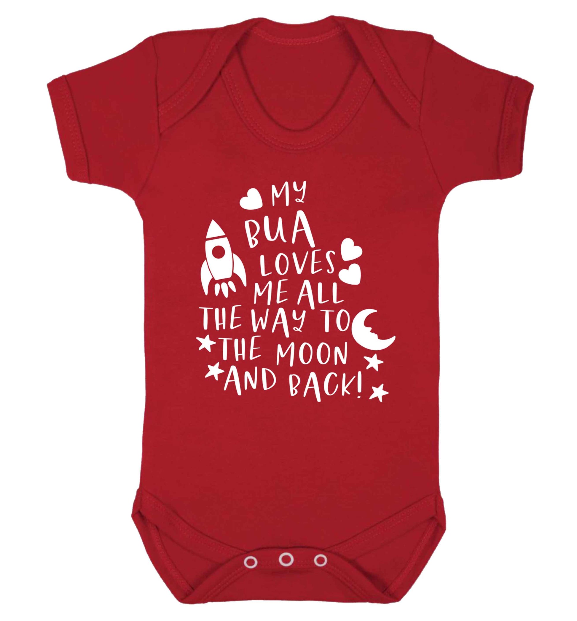 My bua loves me all they way to the moon and back Baby Vest red 18-24 months