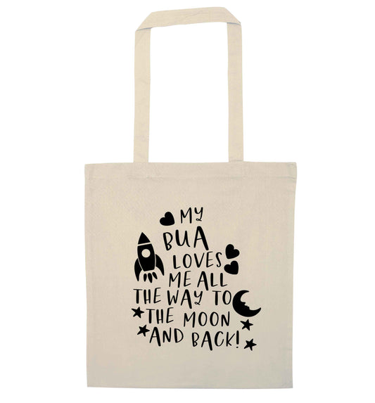 My bua loves me all they way to the moon and back natural tote bag