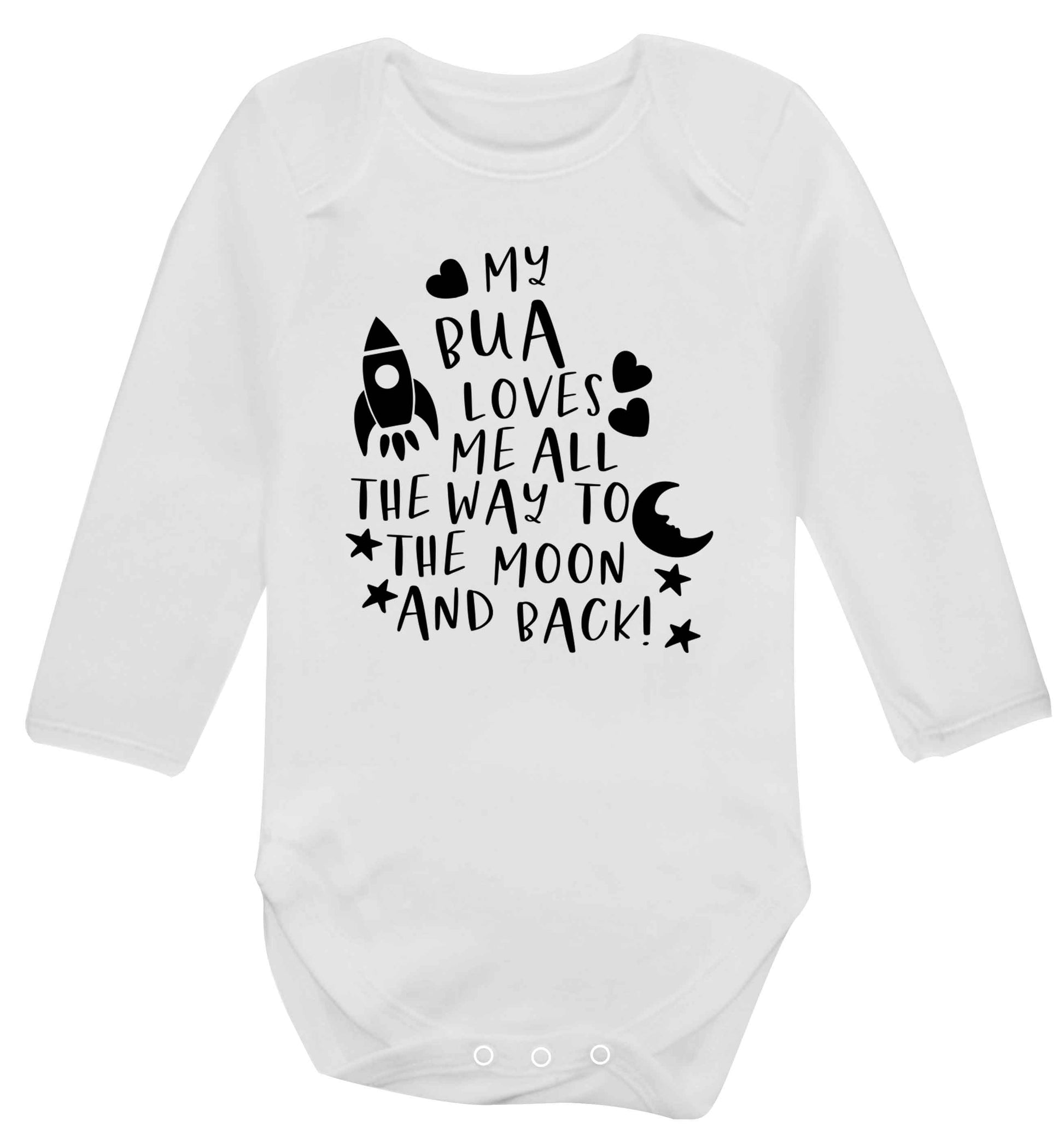 My bua loves me all they way to the moon and back Baby Vest long sleeved white 6-12 months