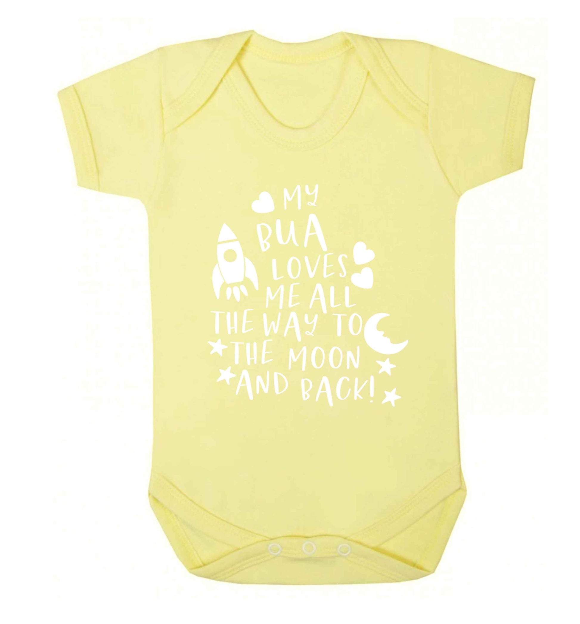 My bua loves me all they way to the moon and back Baby Vest pale yellow 18-24 months