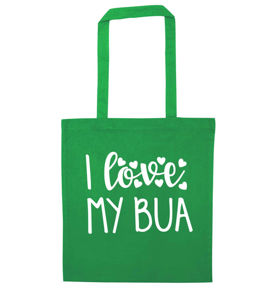 I love my bua green tote bag