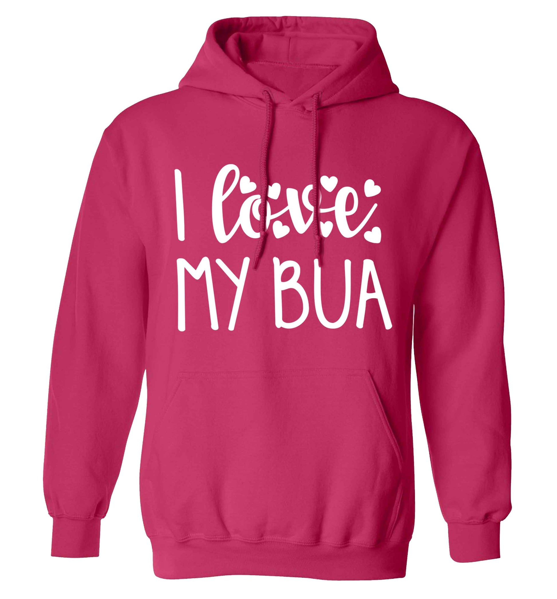 I love my bua adults unisex pink hoodie 2XL