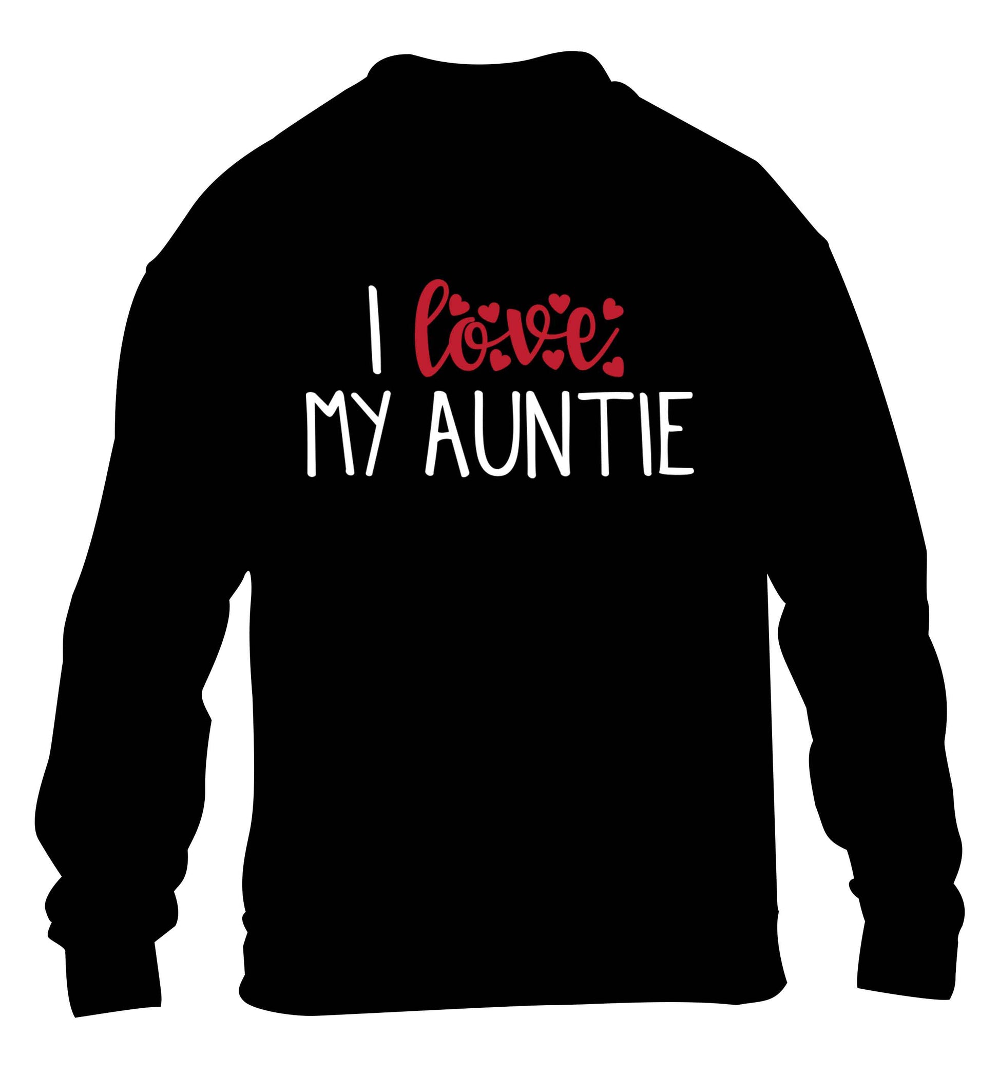I love my auntie children's black sweater 12-13 Years