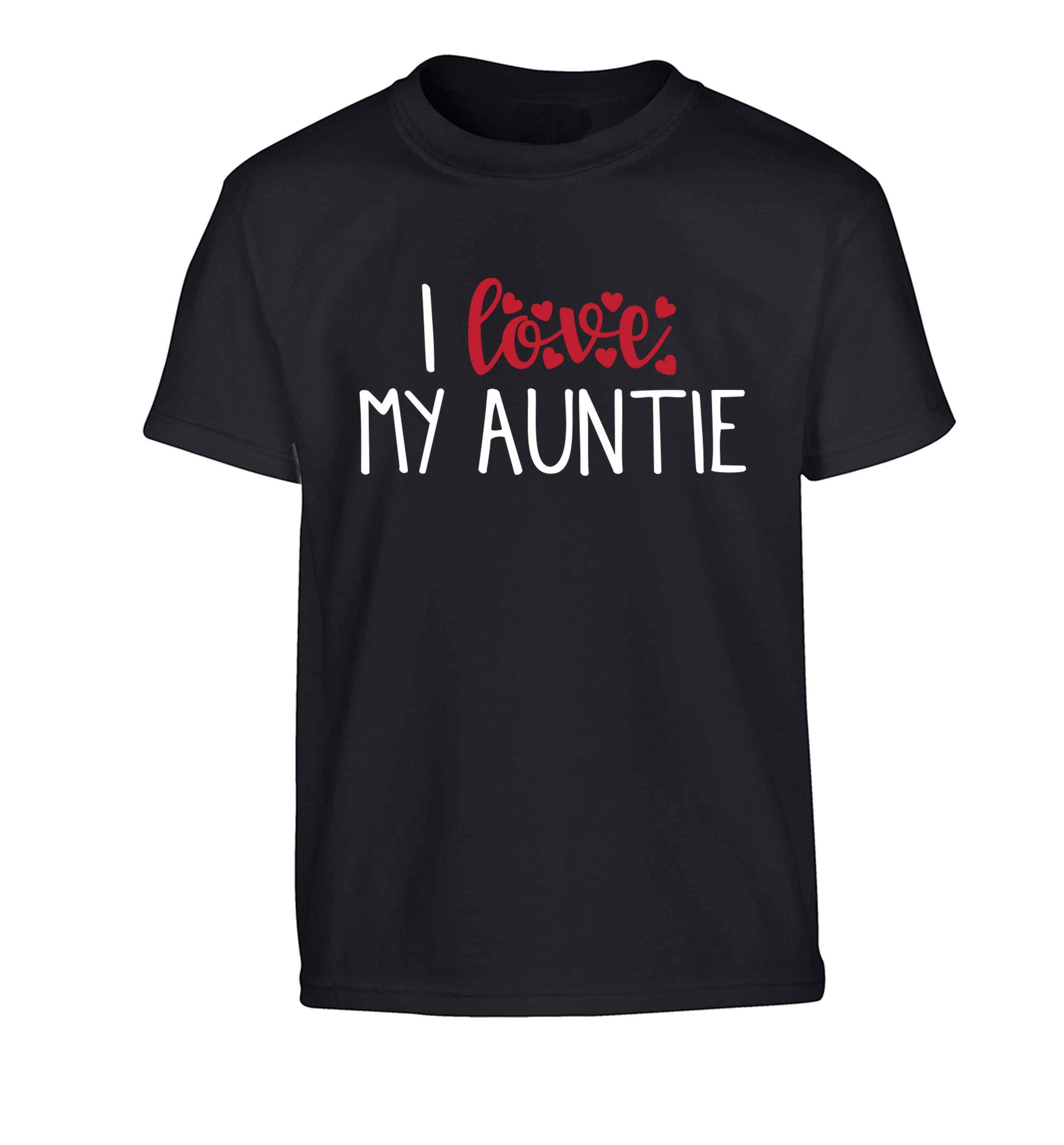 I love my auntie Children's black Tshirt 12-13 Years