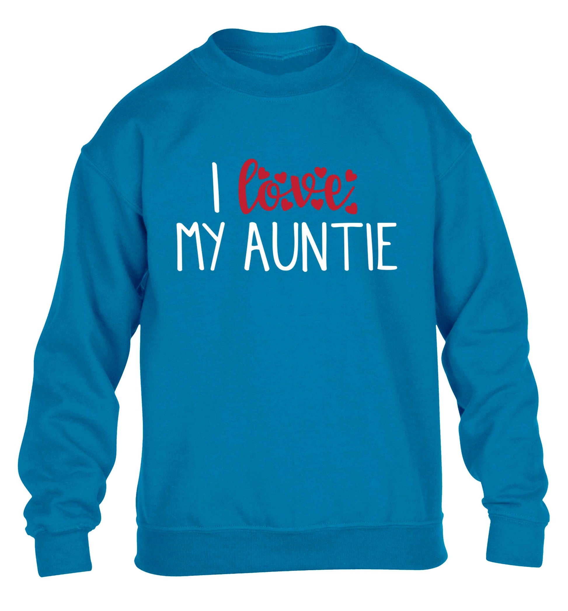 I love my auntie children's blue sweater 12-13 Years