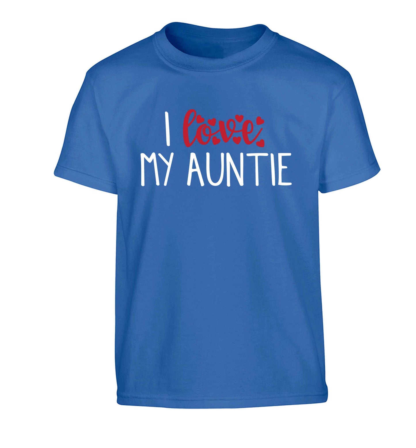 I love my auntie Children's blue Tshirt 12-13 Years