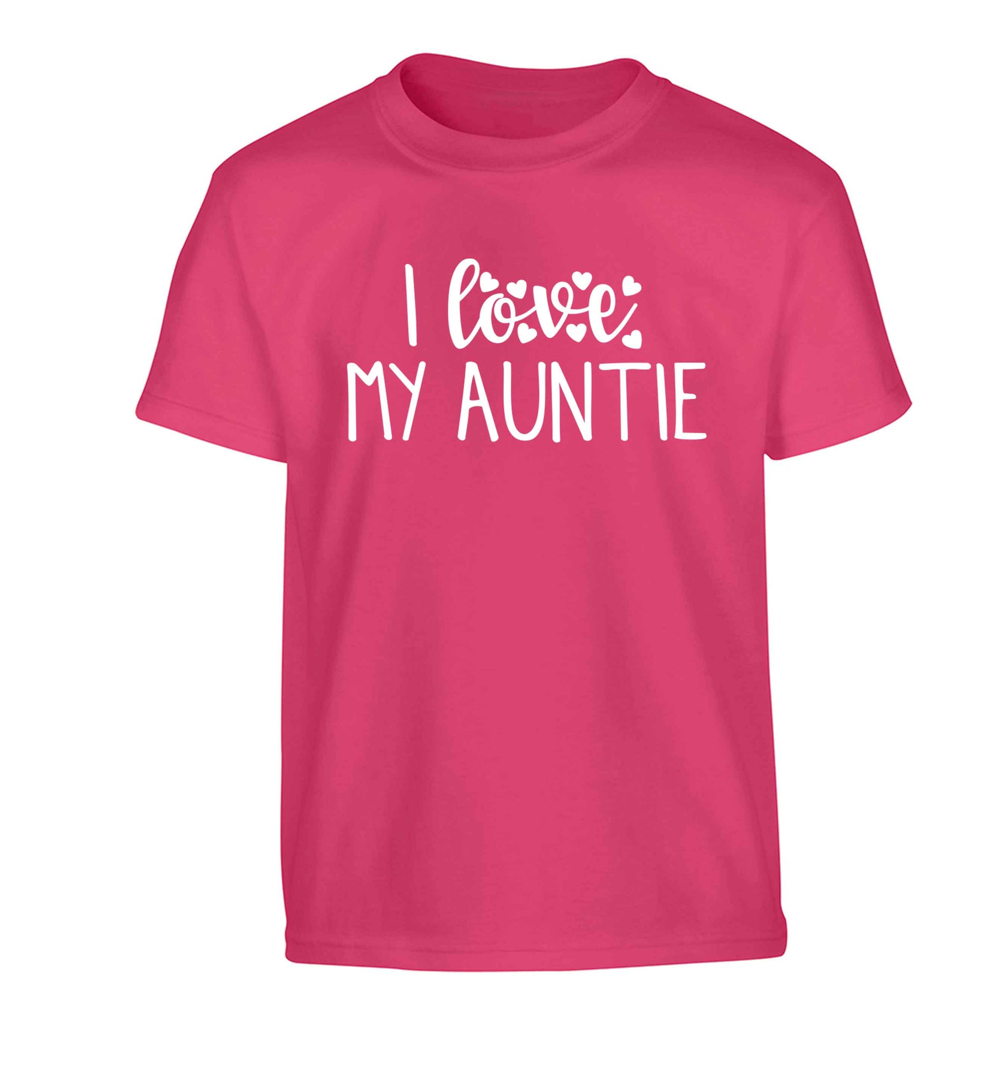 I love my auntie Children's pink Tshirt 12-13 Years