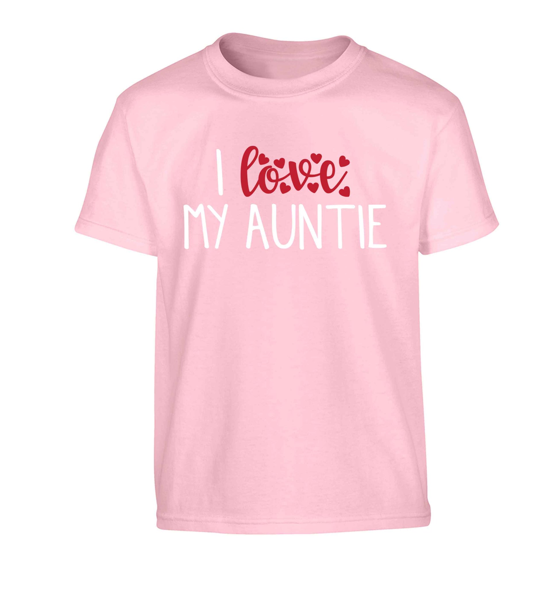 I love my auntie Children's light pink Tshirt 12-13 Years