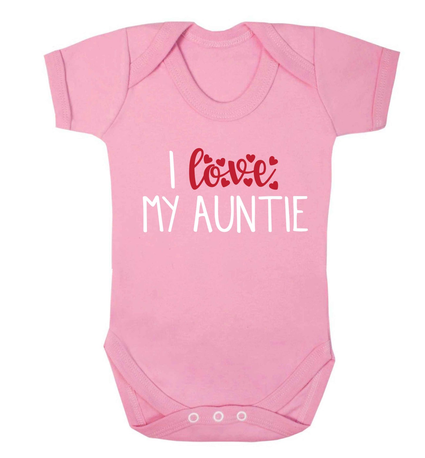 I love my auntie Baby Vest pale pink 18-24 months