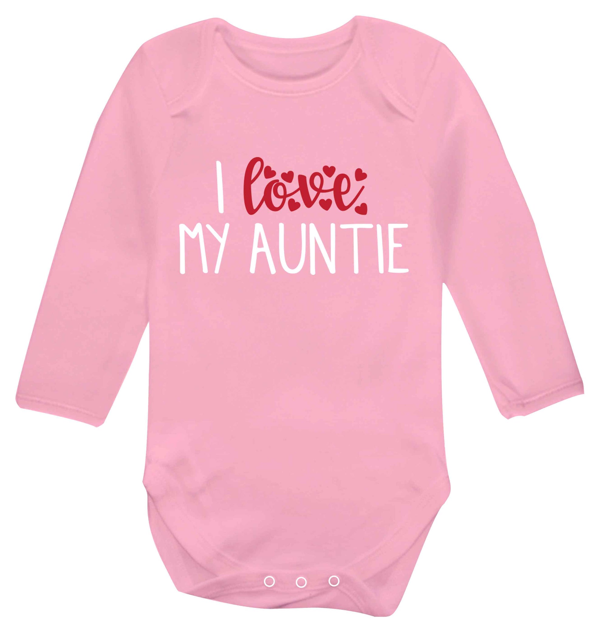 I love my auntie Baby Vest long sleeved pale pink 6-12 months