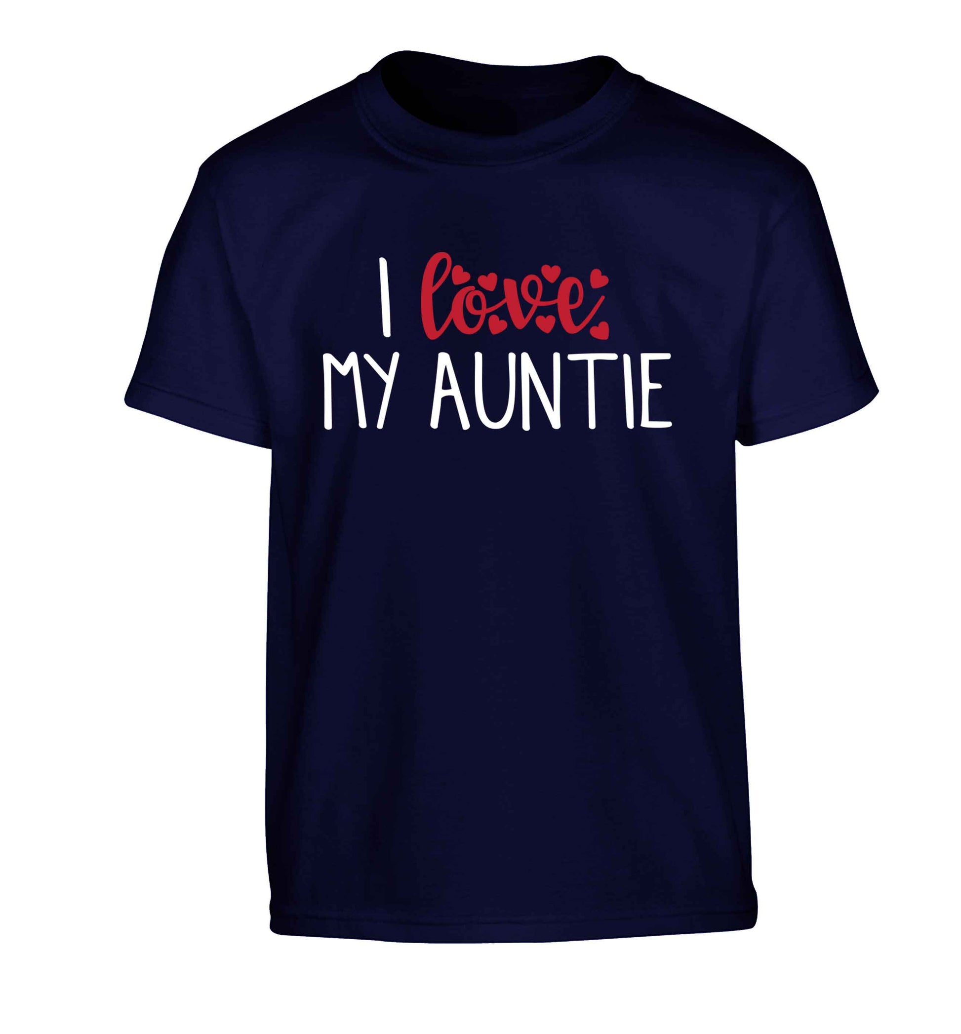 I love my auntie Children's navy Tshirt 12-13 Years