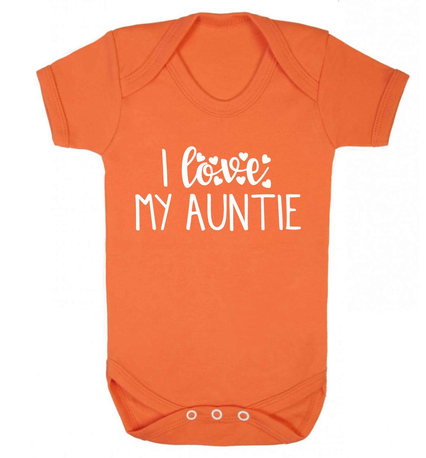 I love my auntie Baby Vest orange 18-24 months