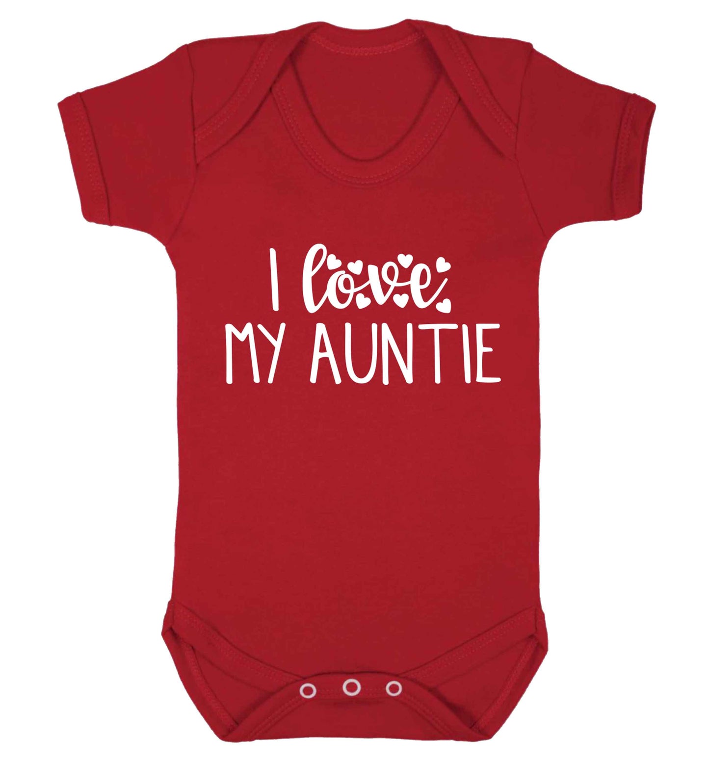 I love my auntie Baby Vest red 18-24 months